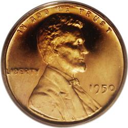 1950 1C PR66 Deep Cameo PCGS. Pumpkin-gold and cherry- 