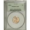 Image 1 : 1954 1C PR66 Deep Cameo PCGS. A piece with brilliant f 