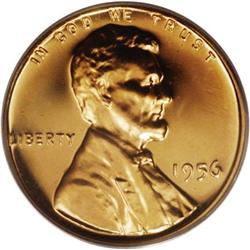 1956 1C PR67 Deep Cameo PCGS. Deep Cameo cents are the 