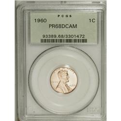 1960 1C Large Date PR68 Deep Cameo PCGS. Fully brillia 