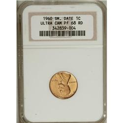 1960 1C Small Date PR68 Red NGC. Attractive fields, fu 