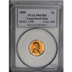 1960 1C Large Over Small Date PR67 Red PCGS. FS-023. D 