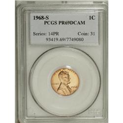 1968-S 1C PR69 Deep Cameo PCGS. This example displays 