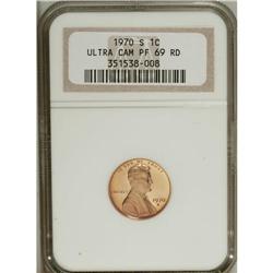 1970-S 1C Large Date PR69 Red NGC. Fully brilliant ora 