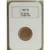 Image 1 : 1869 2C PR66 Red and Brown NGC. The design elements ar 