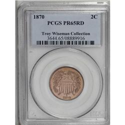 1870 2C PR65 Red PCGS. Ex: Troy Wiseman Collection. On 