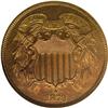 Image 1 : 1873 2C Closed 3 PR64 Red and Brown NGC. The 1873 Clos 