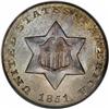 Image 3 : 1851 3CS MS66 PCGS. The first year of issue for this d 