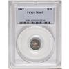 Image 1 : 1862 3CS MS65 PCGS. A lovely Gem Type Three trime, sha 