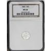 Image 1 : 1862 3CS MS66 NGC. Virtually untoned with frosty luste 