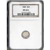 Image 1 : 1869 3CS MS66 NGC. The silver centers merge outward in 