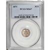 Image 1 : 1871 3CS MS67 PCGS. A spectacular prooflike Gem exampl 