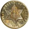 Image 1 : 1871 3CS MS68 NGC. This exceptional coin shows no trac 