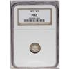 Image 1 : 1872 3CS PR65 NGC. Rich golden-brown margins surround 