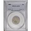 Image 3 : 1880 5C AU55 PCGS. Nicely defined with light gray pati 