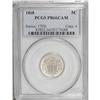 Image 3 : 1868 5C PR66 Cameo PCGS. Pale champagne toning highlig 