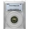 Image 1 : 1876 5C PR66 Cameo PCGS. Patchy golden patina appears 