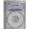 Image 3 : 1878 5C PR67 PCGS. This Superb proof has satiny nickel 