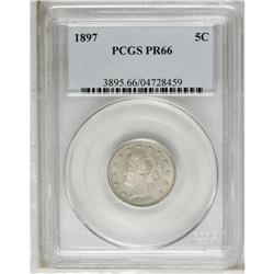 1897 5C PR66 PCGS. A moderately reflective Premium Gem 