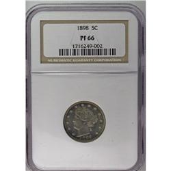 1898 5C PR66 NGC. The deeply reflective surfaces are e 