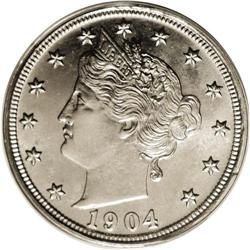 1904 5C PR67 PCGS. Ex: Troy Wiseman Collection. The ce 