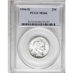 1916-D 25C MS66 PCGS. An essentially untoned and highl 