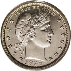 1895 25C PR67 Cameo PCGS. This Superb Cameo proof exam 