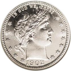 1902 25C PR67 NGC. A fully brilliant Superb Proof with 