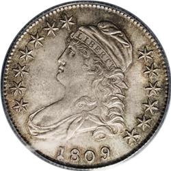 1809 50C MS63 PCGS. O-106, R.3. Dove-gray and tan-brow 