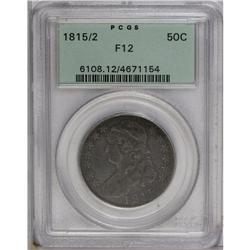 1815/2 50C Fine 12 PCGS. O-101, R.2. Deep lavender-gra 