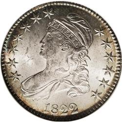 1822 50C MS64 NGC. O-106a, R.3. This scarce die variet 