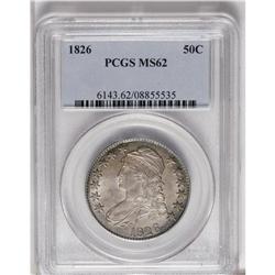 1826 50C MS62 PCGS. O-110, R.2. Attractive chestnut, p 