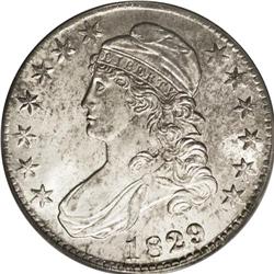 1829/7 50C MS63 PCGS. O-101a, R.1. The eagle''s tail f 