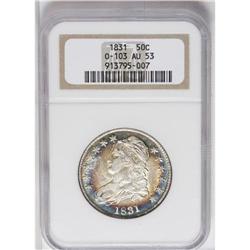 1831 50C AU53 NGC. O-103, R.1. Nicely struck with ligh 