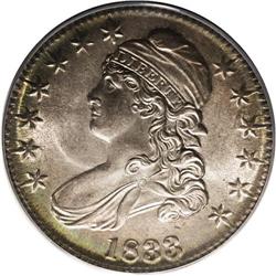 1833 50C MS64 PCGS. O-108, R.1. Most easily attributed 