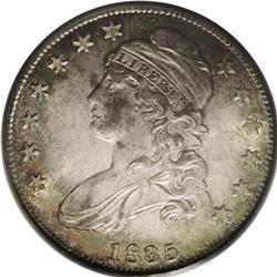 1835 50C MS64 PCGS. O-102, R.3. An original Choice exa 