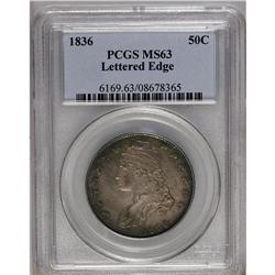 1836 50C Lettered Edge MS63 PCGS. O-114, R.2. Star 7 i 