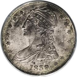 1839 50C MS63 PCGS. 