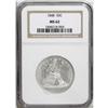Image 1 : 1848 50C MS62 NGC. Bright and untoned with shimmering, 