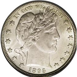 1895-O 50C MS64 PCGS. Crisply struck and lustrous with 