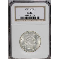 1895-S 50C MS62 NGC. Sharply struck with soft luster. 