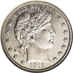 1911 50C MS65 NGC. Well struck on the obverse, most of 