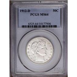 1912-D 50C MS64 PCGS. This essentially brilliant near- 