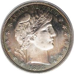1898 50C PR66 Cameo PCGS. The 1898 is generally recogn 