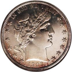 1903 50C PR67 NGC. Ex: Eliasberg/Hugon. A virtually fl 