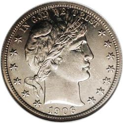 1906 50C PR65 NGC. Sharply struck with mildly frosted 