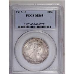 1916-D 50C MS65 PCGS. A popular first-year issue, the 