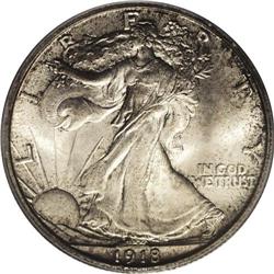 1918 50C MS65 PCGS. This early issue is conditionally 