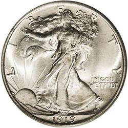 1919 50C MS64 PCGS. An attractive piece with mostly un 