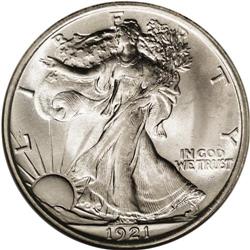 1921 50C MS65 NGC. It is not often that we have the pl 